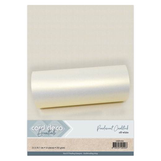 CDEPC002 Card Deco Essentials Pearlescent Cardstock Off-white