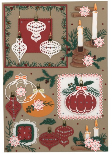 JAD10176 JA Stanzschablone Wooden Christmas Wooden Bauble