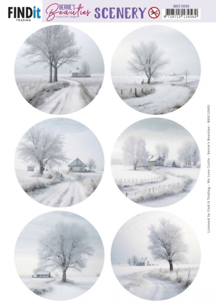 BBSC10005 Berries Beauties Stanzbogen Scenery White Winter round BBSC10005 Berries Beauties Stanzbogen Scenery White Winter round