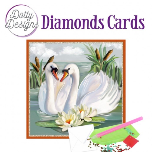 DDDC1113 Diamonds Cards Dotty Design Weie Schwne