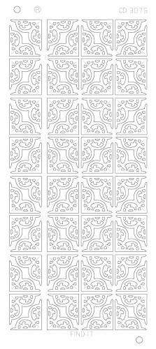 CD3075g Platinium Sticker Ecken gold