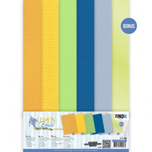 YC-A4-10029 Linen-Cardstock Papierpack Lemon Breeze A4