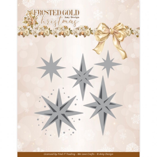 ADD10322 AD Stanzschablone Frosted Gold Christmas Sterne