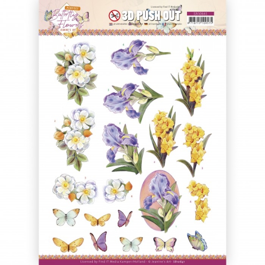 SB10641 JA Stanzbogen Perfect Butterfly Flowers Gladiolie