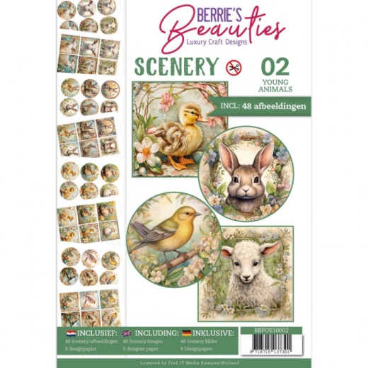 BBPOS10002 Berries Beauties Scenery Push Out Buch 2 Young Animals