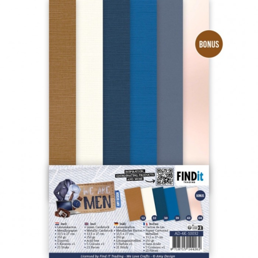 AD-4K-10032 AD Linen Cardstock Papierpack We are Men 4K