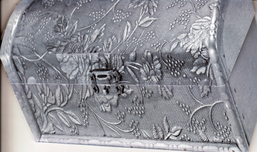 155T Doppelkarte Schatzkiste blau