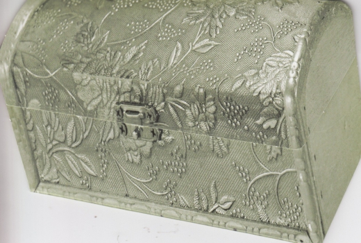 156T Doppelkarte Schatzkiste gr�n