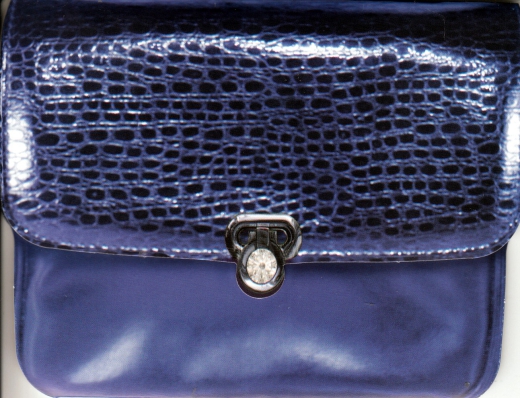 157r Doppelkarte Geldb�rse blau