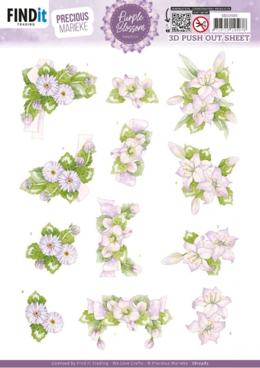 SB10985 PM Stanzbogen Purple Blossom Amethyst