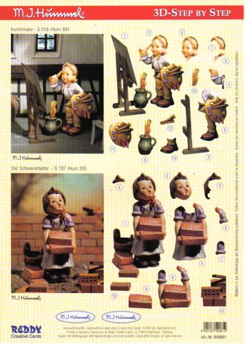 949061 Reddy Creative Cards Hummel Schneidebogen