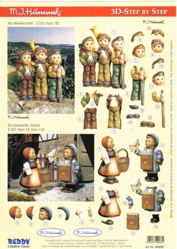 949066 Reddy Creative Cards Hummel Schneidebogen