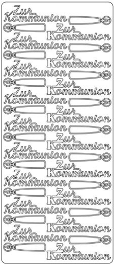 3632s Zur Kommunion silber