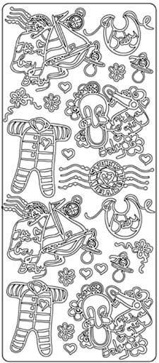 1880g It´s a Boy - It´s a Girl Peel Off Stocker gold