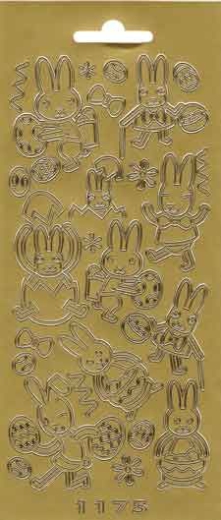 1175s Peel-Off-Sticker Ostern silber
