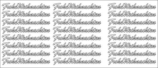 3624g Stickerbogen  Frohe Weihachten gold