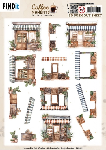 SB11012 BB Stanzbogen Coffee Moments Kaffeeshop