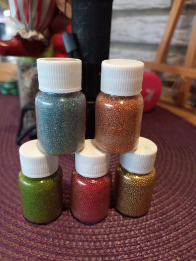 GP2 Glasperlen2 5 kleine Flaschen