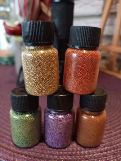 GP5 Glasperlen5 5 kleine Flaschen