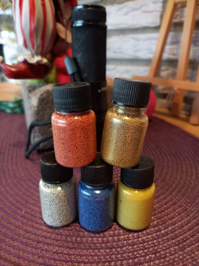 GP10 Glasperlen10 5 kleine Flaschen