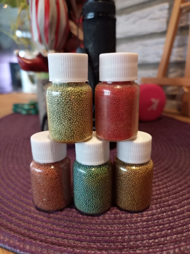 GP11 Glasperlen11 5 kleine Flaschen