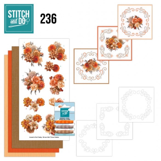 STDO236 Stitch & Do 236 Orange Floral