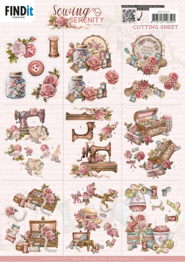 CD12312 AD Schneidebogen Sewing Serenity Minis