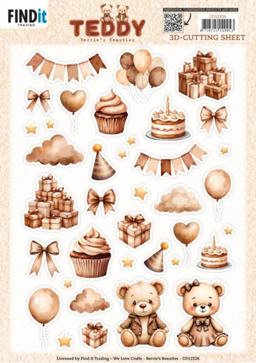 CD12326 BB Schneidebogen Teddys kleine Elemente