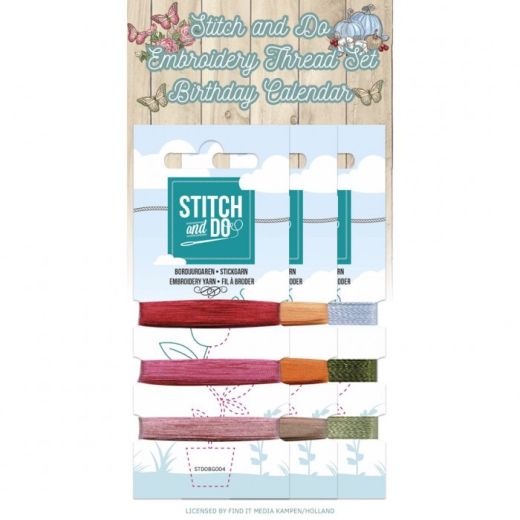 BVKS001 Stickgarn von Card Deco f�r Geburtstagskalender