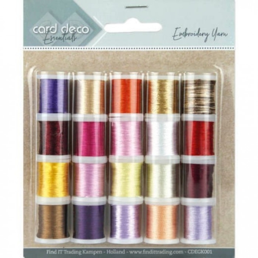 CDEGK001 Card Deco Essentials Stickgarn Set 01