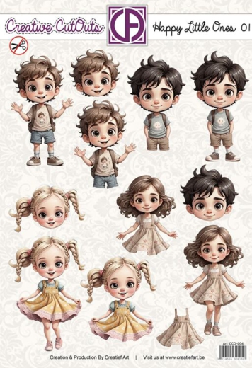 CCO-004 Happy Little Ones 01 Jungen und Mdchen 4 verschiende Motive