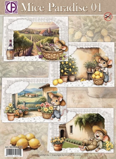 RE2530-0185 Museparadies 01 Kartenpaket fr 4 karten