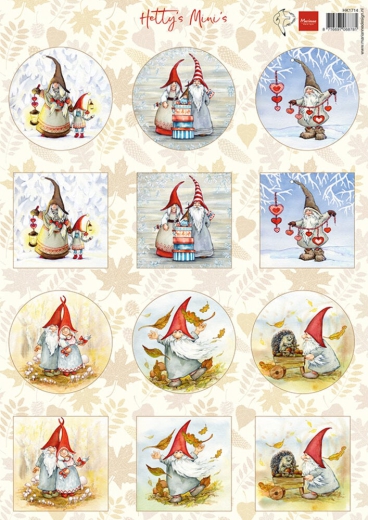 HK1714 Marianne Design Hettys Minis Gnome im Herbst