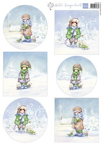 HK1716 Marianne Design Winter Snoesjes Forest