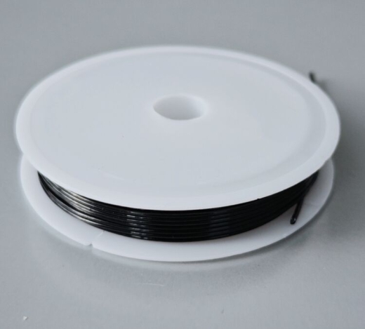 12237-3702 Gummidraht schwarz 0,8mm x 8 m