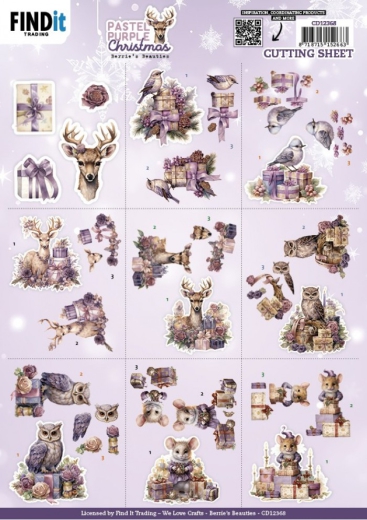 CD12368 BB Schneidebogen Pastel Purple Christmas Mini