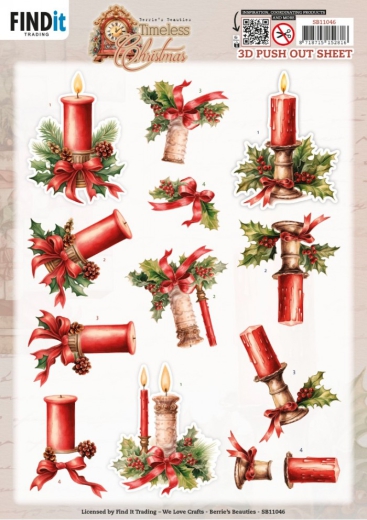 SB11046 BB Stanzbogen Zeitlose Weihnachten Kerzen