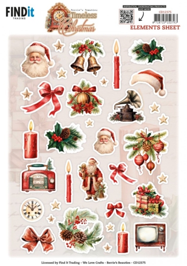 CD12375 BB Schneidebogen Zeitlose Weihnachten Kleine Elemente