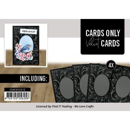 COVCA6001Z Cards Only Velvet Cards Schwarz Samtkarten A6