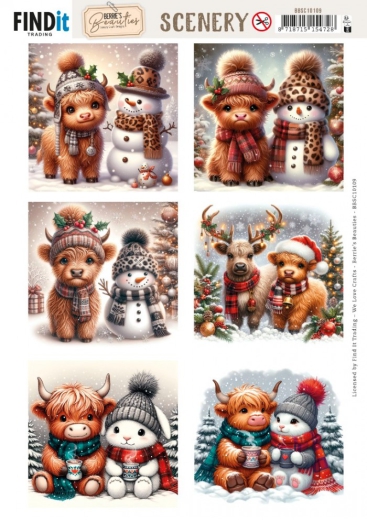 BBSC10109 BB Stanzbogen Scenery Highland Holidays Quadrat