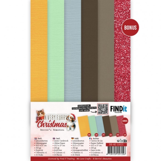 BB-4K-10021 BB Linenpapier Pack ein sehr pelziges Weihnachtsfest 4K