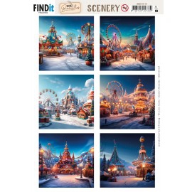 BBSC10119 BB Stanzbogen Winterjahrmarkt viereckig