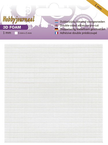 HJFOAM010 3D Foam Doppelseitige Klebefoam geschnitten 1 mm  5x5x1 mm