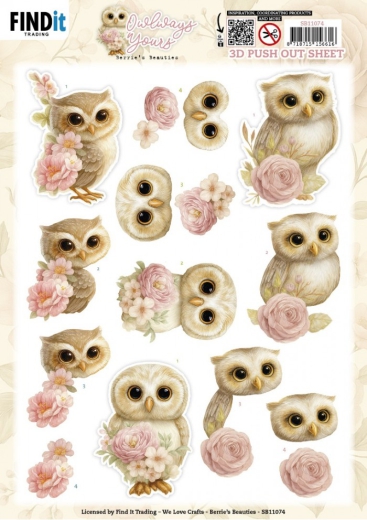 SB11074 BB Stanzbogen Owlways Yours Blossom
