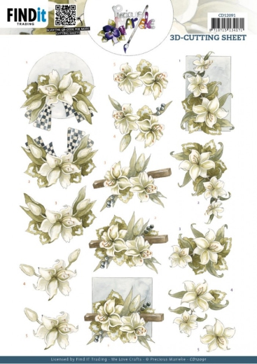 CD12091 PM Schneidebogen wei�e Lilien