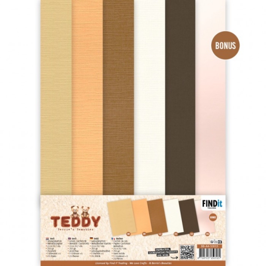 BB-A4-10013 Leinenkarton Set BB Teddy A4