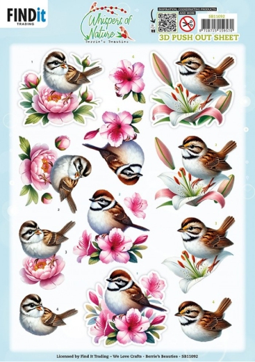 SB11092 BB Stanzbogen Das Fl�stern der Natur braun