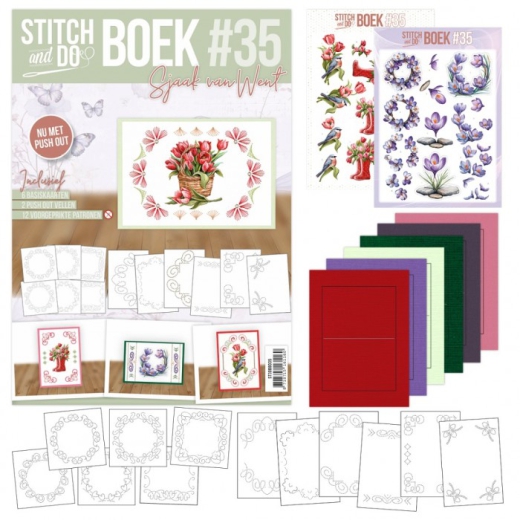 STDOBB035 Stitch & Do  A6 Buch 35 Stickbuch von Sjaak van Went Springtime