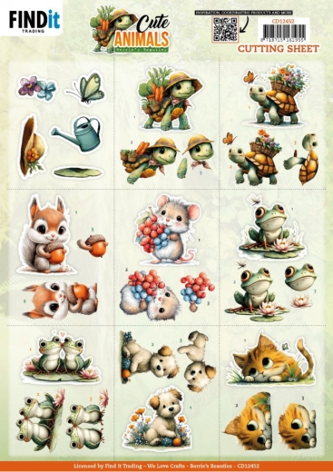 CD12452 BB Schneidebogen  Niedliche Tiere Kleine Motive