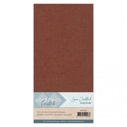 LKK-4K70 Leinenkarton rostbraun 13,5 x 27 cm 1 Blatt
